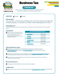 Document preview: Business Tax Checklist - Lee County, Florida