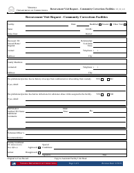 Document preview: Form 8 Bereavement Visit Request - Community Corrections Facilities - Virginia