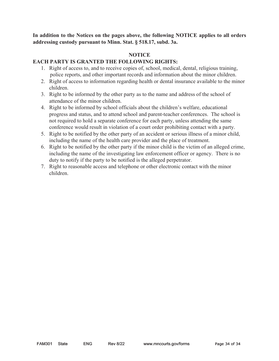 Form DIV406 Stipulated Findings of Fact, Conclusions of Law, Order for Judgment, Judgment and Decree - Minnesota, Page 34