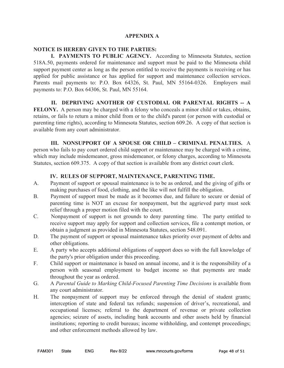 Form DIV807 Findings of Fact, Conclusions of Law, Order for Judgment, Judgment and Decree - Minnesota, Page 48