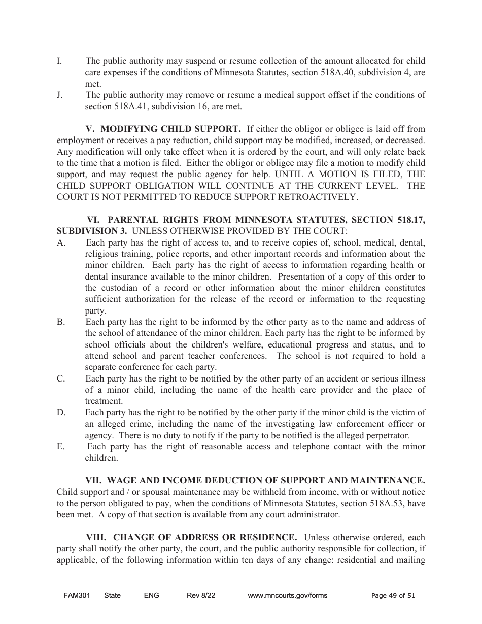 Form DIV807 Findings of Fact, Conclusions of Law, Order for Judgment, Judgment and Decree - Minnesota, Page 49