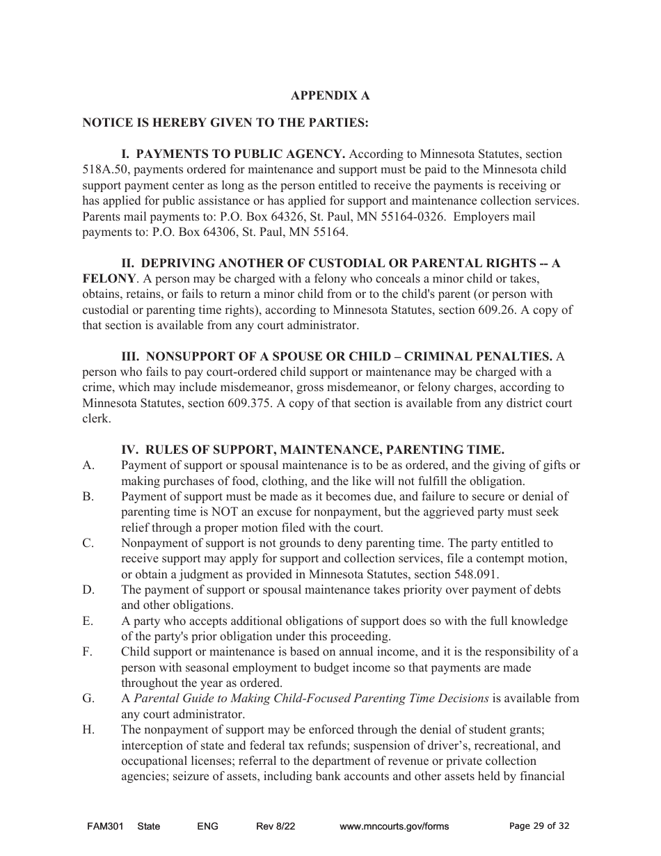 Form DIV302 Joint Petition, Agreement, and Judgment and Decree for Marriage Dissolution Without Children - Minnesota, Page 29