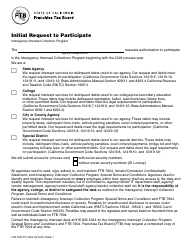 Form FTB2282 PC Initial Request to Participate - California