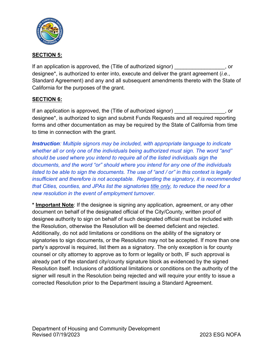 Coc Resolution of the Governing Body - Sample - California, Page 3
