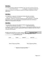 Esg Homelessness Prevention Resolution Form (For Non-profits) - California, Page 3
