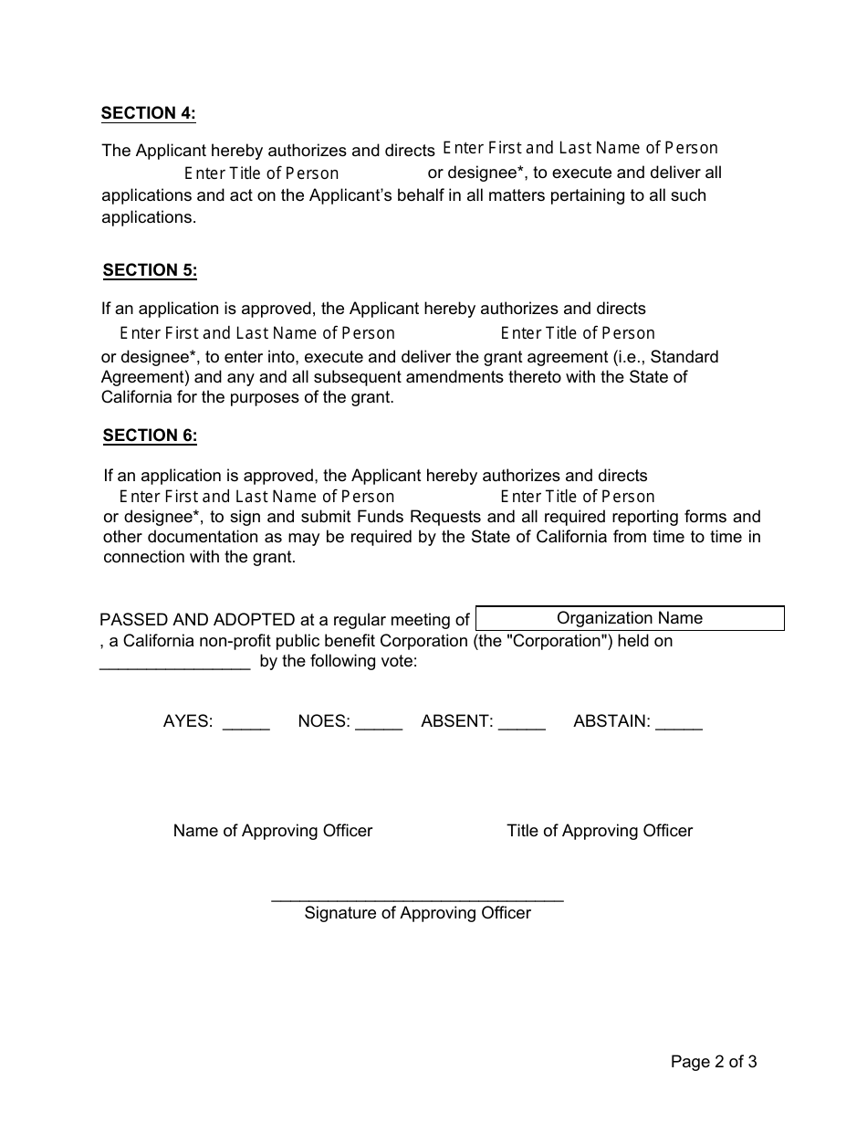 2023 California Esg Homelessness Prevention Resolution Form (For Non ...