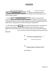 Esg Homelessness Prevention Resolution Form (For Non-profits) - California, Page 4