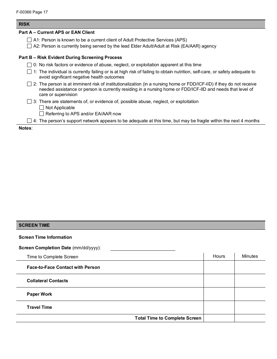Form F-00366 Wisconsin Adult Long Term Care Functional Screen (Ltcfs) - Wisconsin, Page 17