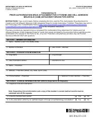 Form F-03224 Prior Authorization Drug Attachment for Cytokine and Cell Adhesion Molecule (Cam) Antagonist Drugs for Uveitis - Wisconsin