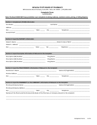 Document preview: Complaint Form - Nevada