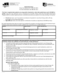 Form 2815 Opioid Attestation - Washington