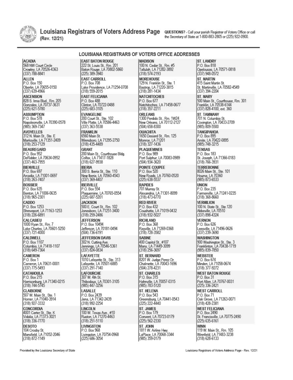 Form OFS4SR Simplified Report - Louisiana, Page 11