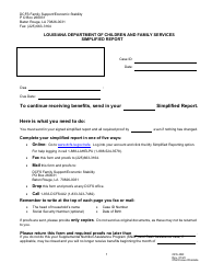 Form OFS4SR Simplified Report - Louisiana