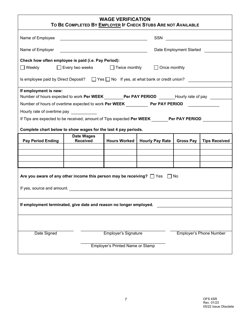 Form OFS4SR Simplified Report - Louisiana, Page 7