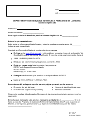 Formulario OFS4SR SP Informe Simplificado - Louisiana (Spanish)