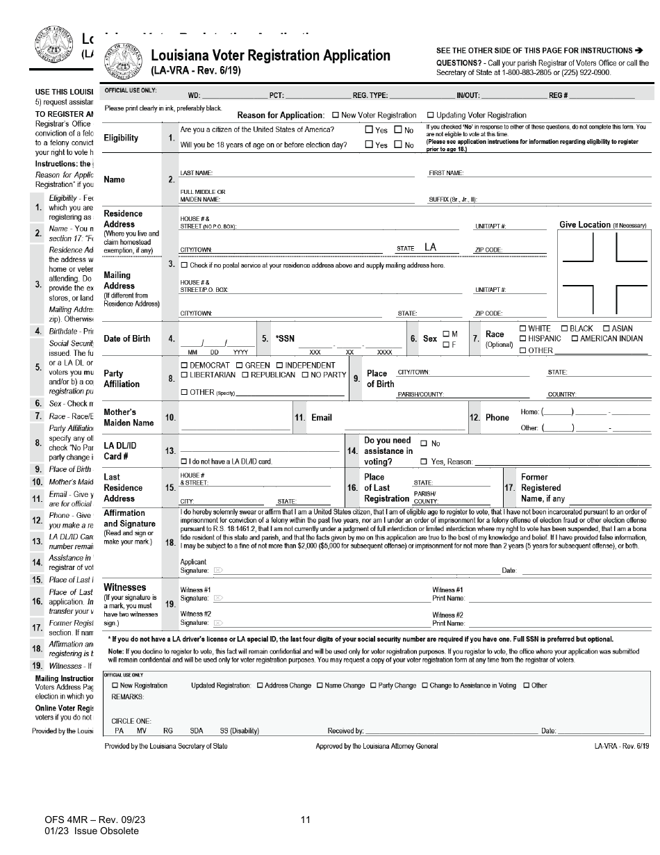 Form OFS4MR Application for Continued Assistance - Louisiana, Page 11