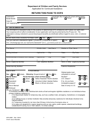 Form OFS4MR Application for Continued Assistance - Louisiana