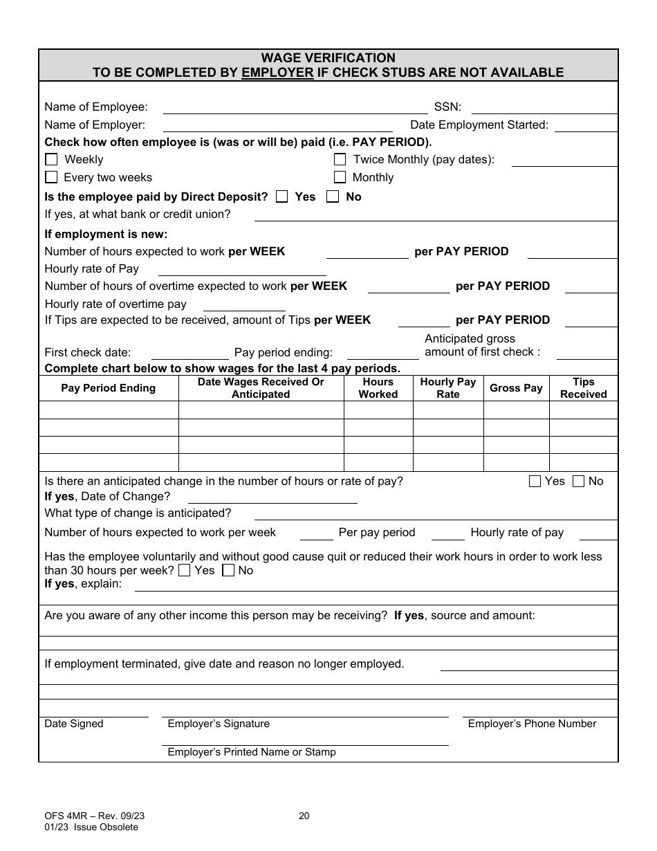 Form OFS4MR Application for Continued Assistance - Louisiana, Page 20