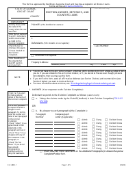 Document preview: Form E-R4802.1 Eviction Answer, Defenses, and Counterclaims - Illinois