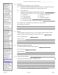 Form E-R4802.1 Eviction Answer, Defenses, and Counterclaims - Illinois, Page 3