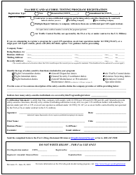 Document preview: FAA Drug and Alcohol Testing Program Registration