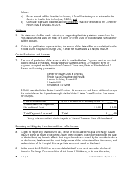 Data Request and Release Assurances Form - Hospital Discharge Data - Rhode Island, Page 4