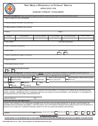 Document preview: DVS Form 14 Application for Wartime Veterans' Scholarship - New Mexico
