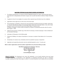 DVS Form 14 Application for Wartime Veterans&#039; Scholarship - New Mexico, Page 2