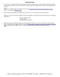 Form MV-326 Application for Multi-Purpose Dealer Registration Plate - Pennsylvania, Page 2