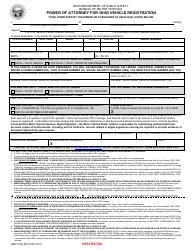 Document preview: Form BMV5736 Power of Attorney for Ohio Vehicle Registration - Ohio