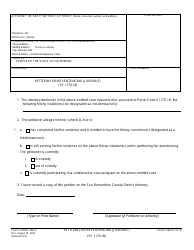 Document preview: Form 13-20067-360 Petition for Resentencing (Juvenile) - County of San Bernardino, California