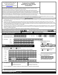Podiatrist Form 5PODPR Application for Ankle Surgery Limited Permit - New York