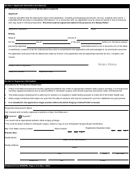 Podiatrist Form 5PODPR Application for Ankle Surgery Limited Permit - New York, Page 3