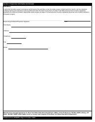 Podiatrist Form 5PODPR Application for Ankle Surgery Limited Permit - New York, Page 4