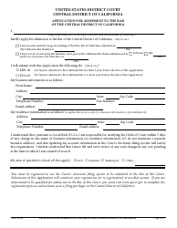 Form G-60 Application for Admission to the Bar of the Central District of California - California, Page 2