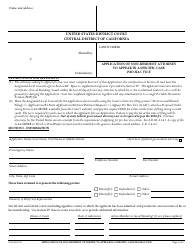 Document preview: Form G-64 Application of Non-resident Attorney to Appear in a Specific Case Pro Hac Vice - California