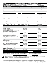 Document preview: Form 23-13743 Recreational Hunting and Fishing Tag Application - South Carolina