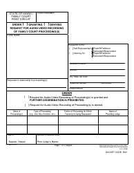 Form 1F-P-1054B Proposed Order Regarding Request for Audio-Video Recording of Family Court Proceeding(S) - Hawaii, Page 2
