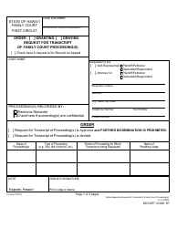 Form 1F-P-3022B Proposed Order Regarding Request for Transcript of Family Court Proceeding(S) - Hawaii, Page 2