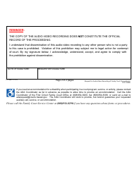 Form 1F-P-1054A Request for Audio-Video Recording of Family Court Proceeding(S) - Hawaii, Page 2