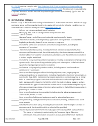 Application for Initial Authorization of a Postsecondary Educational Institution - Tennessee, Page 10