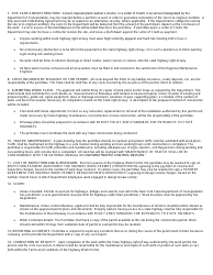 Form PERM33 Highway Work Permit Application for Non-utility Work - New York, Page 3