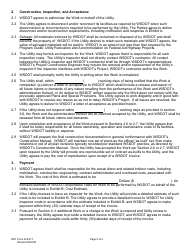 DOT Form 224-077 Utility Construction Agreement - Work by Wsdot - Wsdot Cost - Washington, Page 2