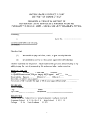 Motion for Leave to Proceed in Forma Pauperis Pursuant to 28 U.s.c. 1915 - Social Security Disability Appeal - Connecticut, Page 2