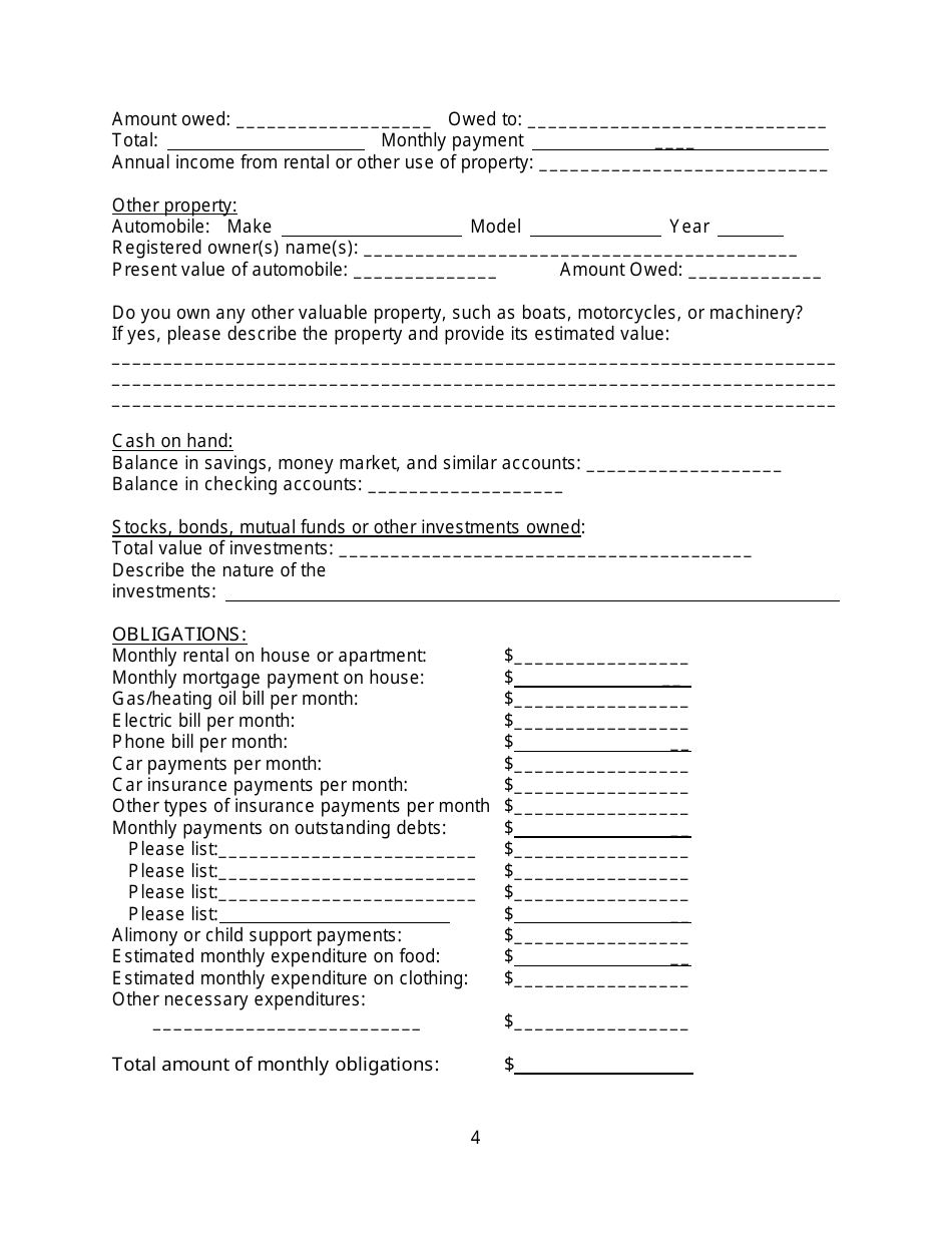 Motion for Leave to Proceed in Forma Pauperis Pursuant to 28 U.s.c. 1915 - Social Security Disability Appeal - Connecticut, Page 4