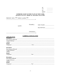 Document preview: Compliance Conference Order - Queens County, New York