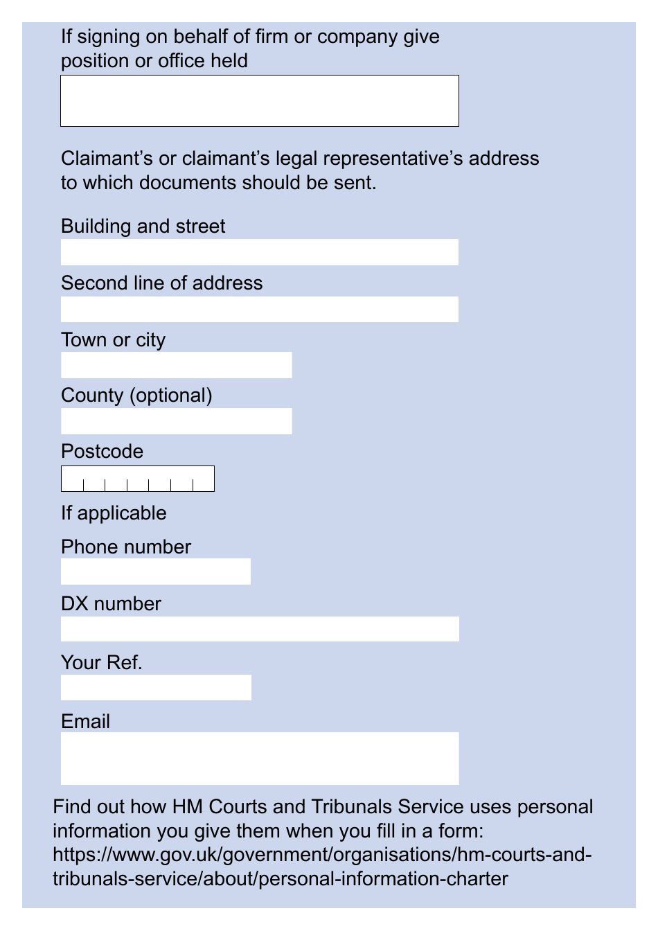 Form N1 Claim Form (Cpr Part 7) (Large Print) - United Kingdom, Page 6