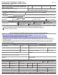 Form DOT ADM-3015IA Interagency Agreement Under $10,000 - California