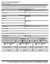 Document preview: Form DOT ADM-3081 Special Category Ncb Request - California