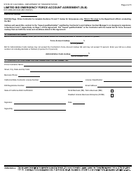 Form DOT ADM-4043 ELB Limited Bid Emergency Force Account Agreement (Elb) - California, Page 2